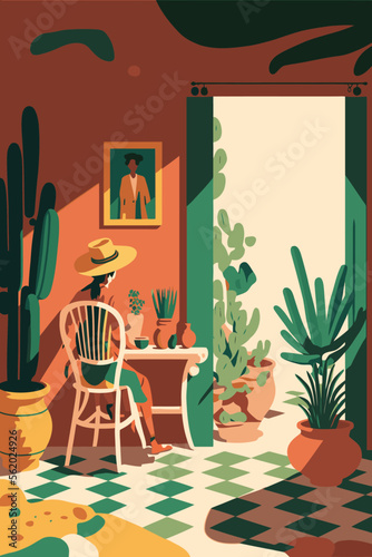 traditional house of mexico city tourism attraction wall art print poster