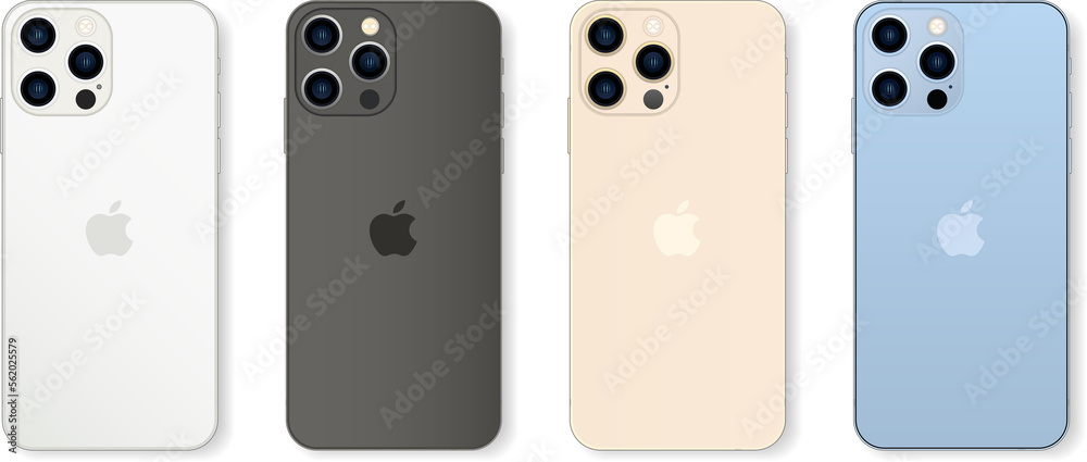 Apple iPhone 13 Pro, Apple iPhone 13 Pro Max. Smart phone. Different  colors. Touch screen. World technology. Stock-Foto | Adobe Stock