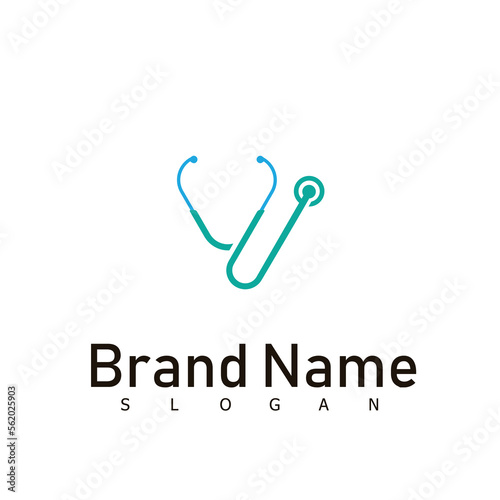 stetoskop consultation health logo care hospital design