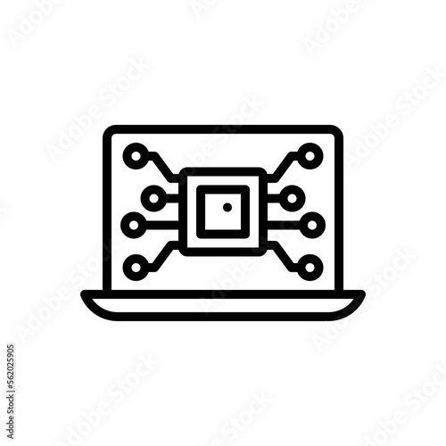 Bild auf Leinwand Black line icon for electronic