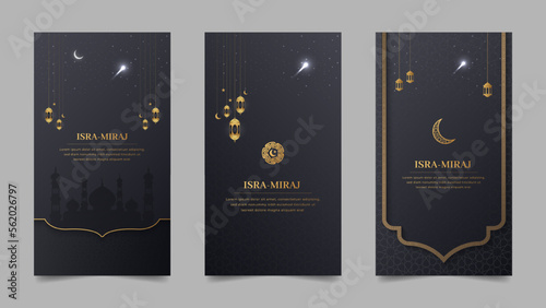 Isra Miraj Islamic Realistic Miraj un Nabi Night Journey Social Media Stories Collection Template
