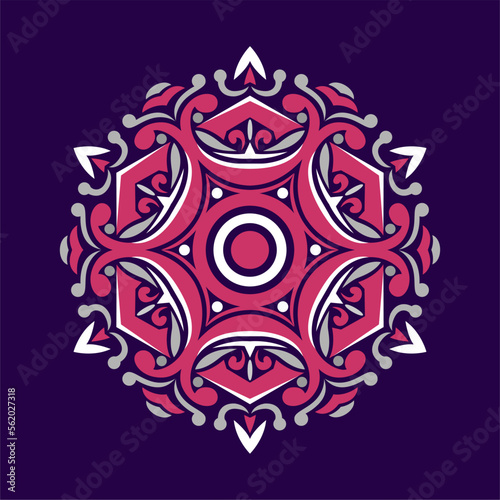 Modern mandala art vector design with a beautiful mix of colors  suitable for all advertising design needs  both for business card designs  banners  brochures and others. EPS format files