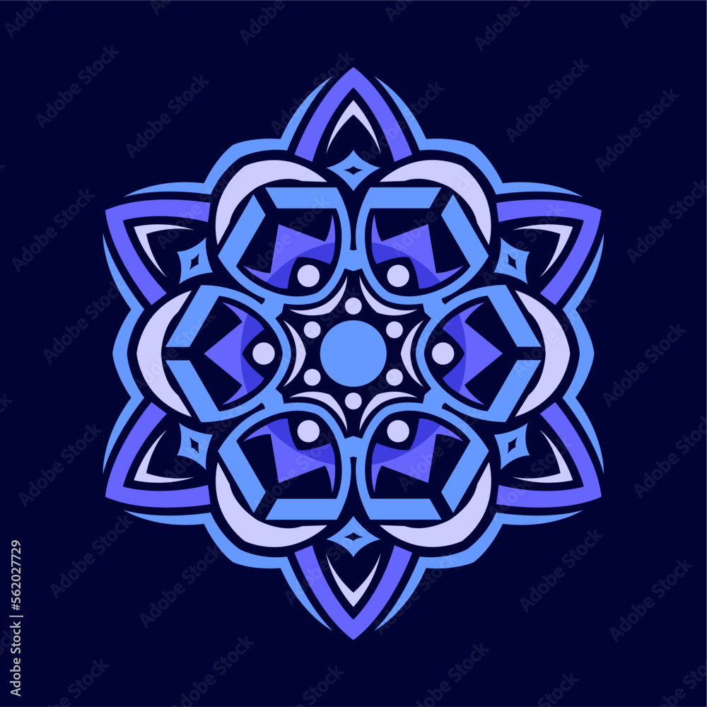 Obraz premium Modern mandala art vector design with a beautiful mix of colors, suitable for all advertising design needs, both for business card designs, banners, brochures and others. EPS format files