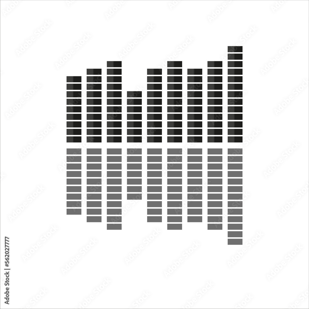 equalizer icon, vector, illustration, symbol on white background equalizer icon, vector, illustration, symbol on white background