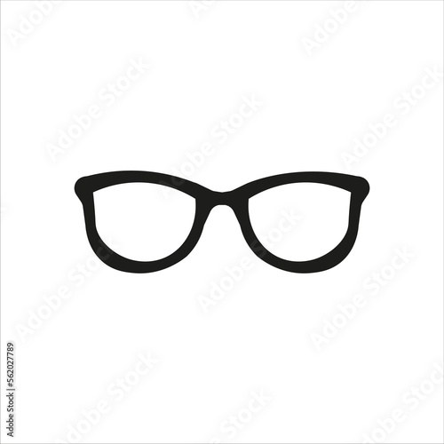 glasses icon, vector, illustration, symbol on white background