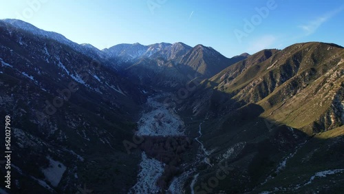 Aerial view of the Cucamonga Trail to Peak in the San Gabriel Mountains photo