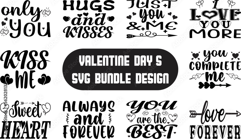 Valentines day svg t shirt bundle ,a set of valentine t-shirt design