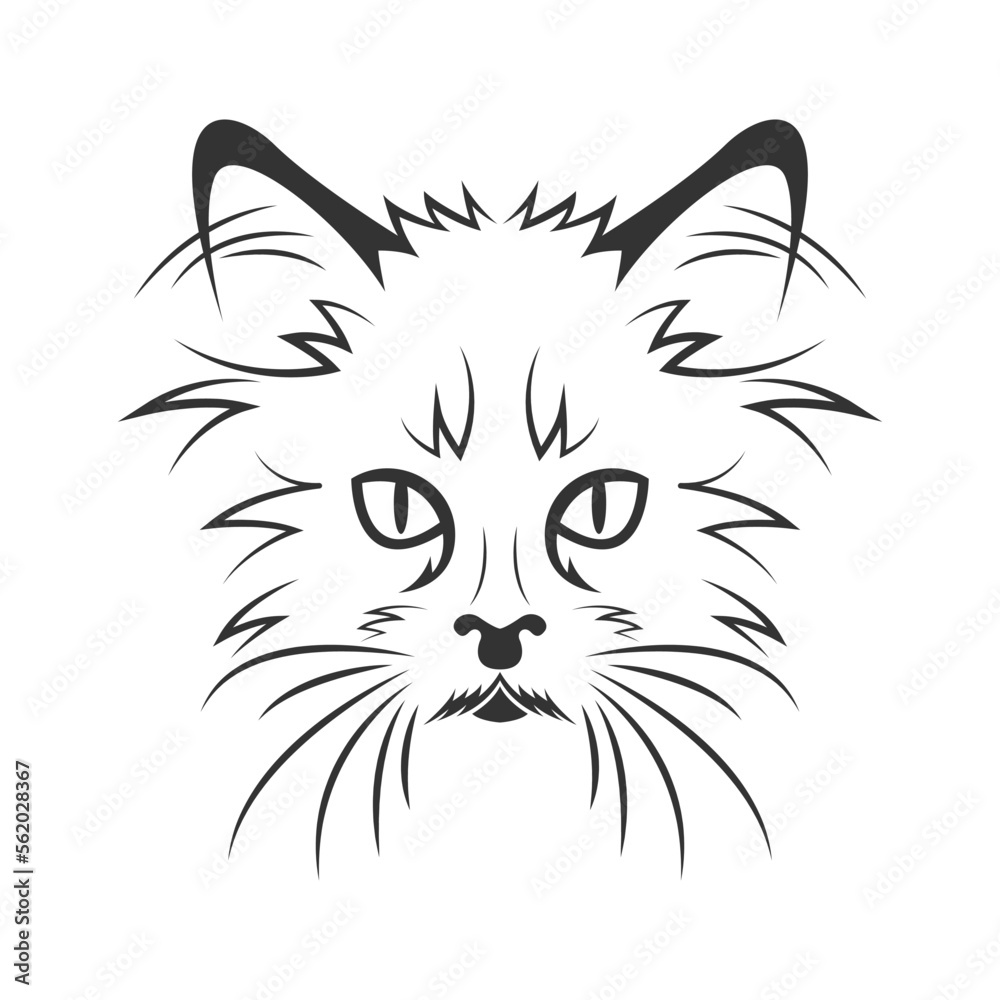 Cat icon logo design Cat icon logo design