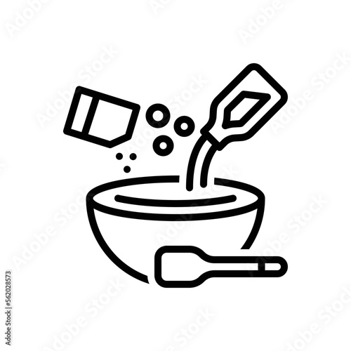 Black line icon for mix 