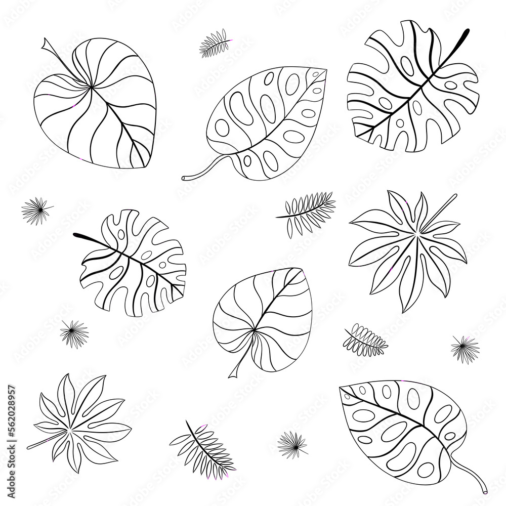 Leaf seamless pattern, multiple colors and background Leaf seamless pattern, multiple colors and background