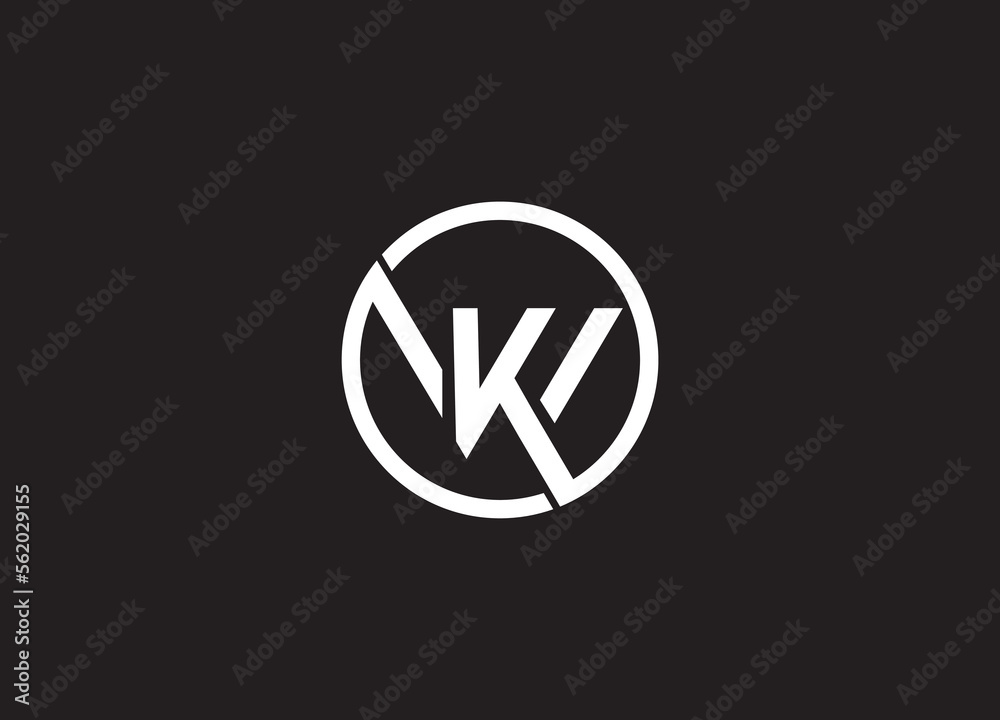 KW logo design vector template Stock Vector | Adobe Stock