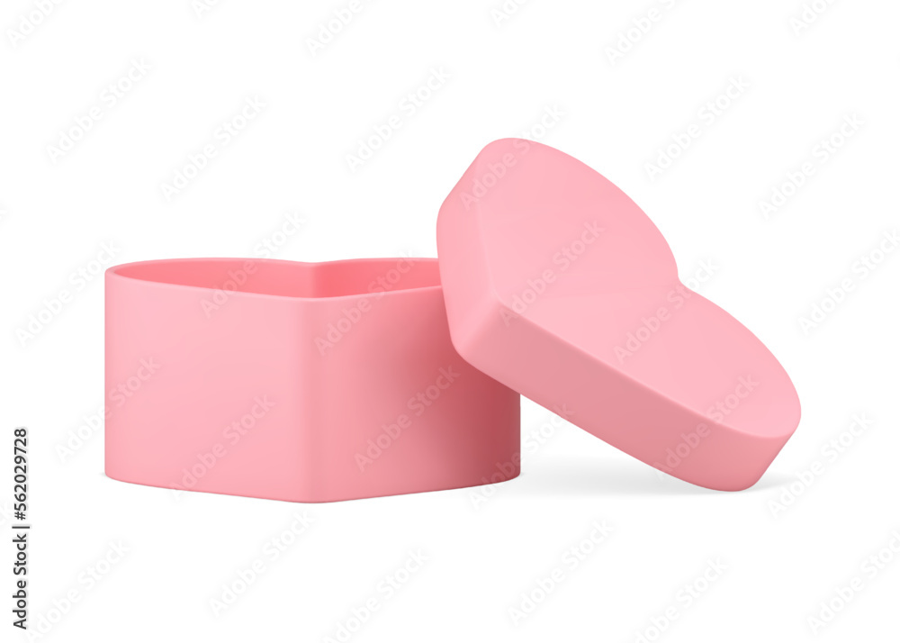 Present container with open cap pink elegant festive congratulations design 3d icon realistic vector Present container with open cap pink elegant festive congratulations design 3d icon realistic vector