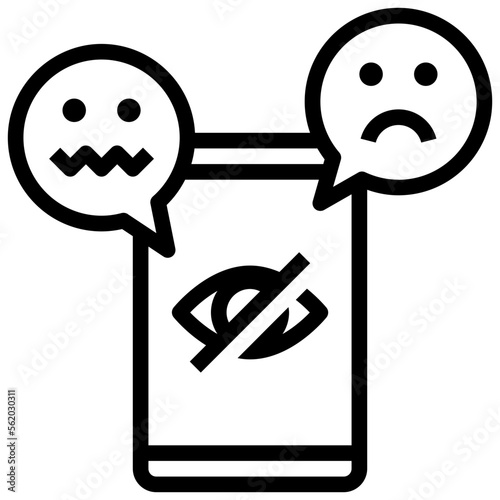 sensitive content outline style icon