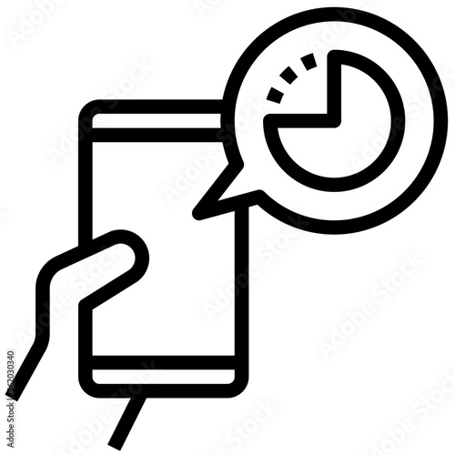 waste time outline style icon