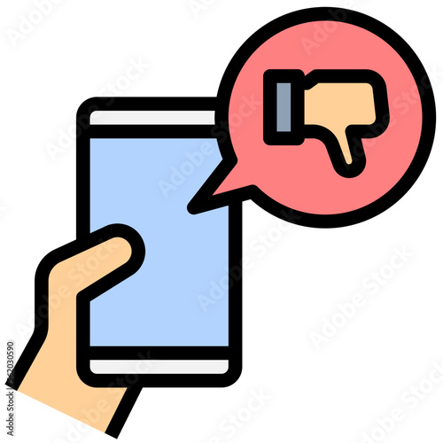 cyberbullying filled outline style icon