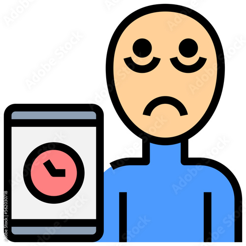 sleep disruption filled outline style icon