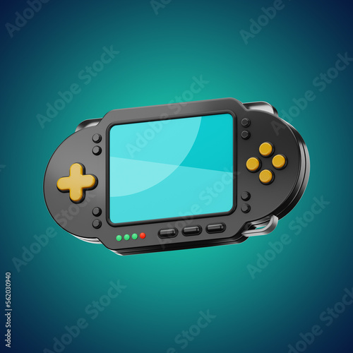 Premium game console icon 3d rendering on isolated background