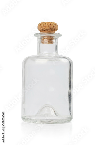 Old Glass Bottle Isolated, Vintage Bottles Collection