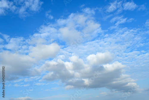 Blue sky, white clouds at Istanbul Turkey.