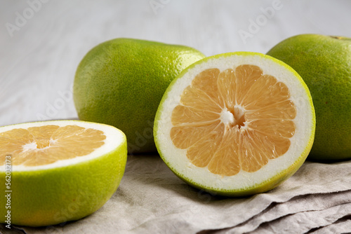Fresh Organic Sweetie Ready to Eat, side view.