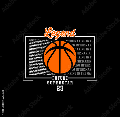 Legend In The Making basketball championship, tees design vector illustration.