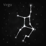 Virgo silhouette of lights
