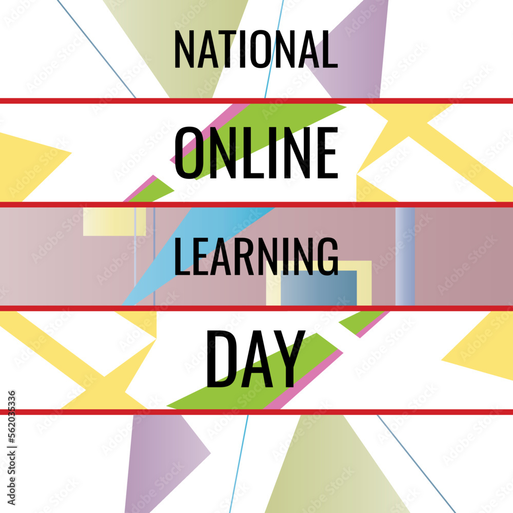 National Online Learning Day. Design suitable for greeting card poster and banner National Online Learning Day. Design suitable for greeting card poster and banner