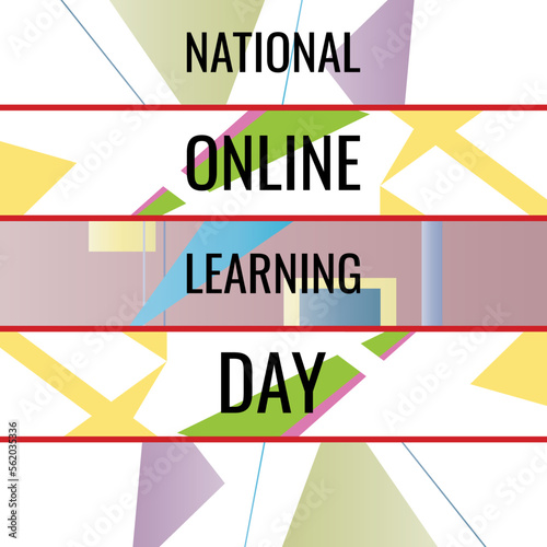 National Online Learning Day. Design suitable for greeting card poster and banner