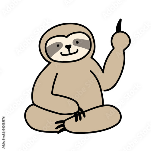 指をさすナマケモノ
