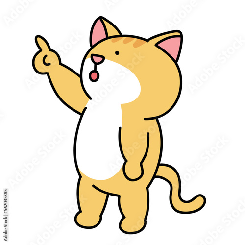 指をさすチャトラ猫