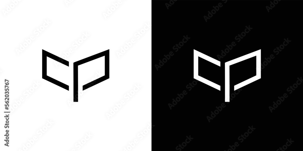 Modern and unique letter CP initials logo design Modern and unique letter CP initials logo design