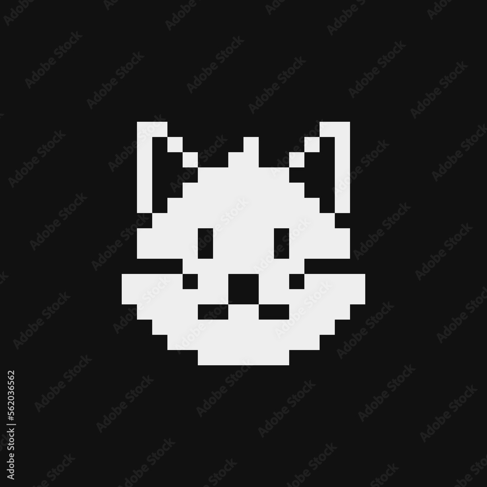 Fox face animal pixel art icon, emoji. Element design for stickers, web, logo, embroidery and mobile app. Isolated vector illustration. Fox face animal pixel art icon, emoji. Element design for stickers, web, logo, embroidery and mobile app. Isolated vector illustration.
