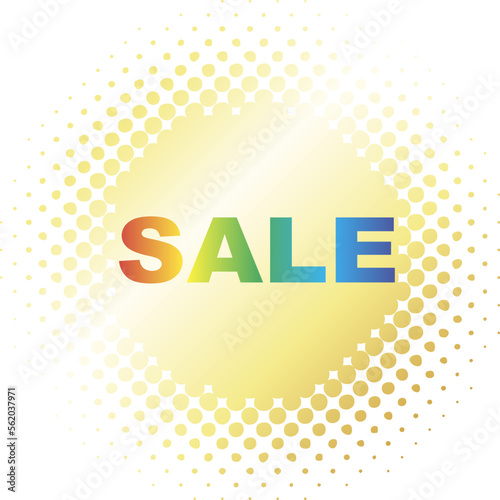 Sale inscription for price reduction message  design banner for discount on golden background