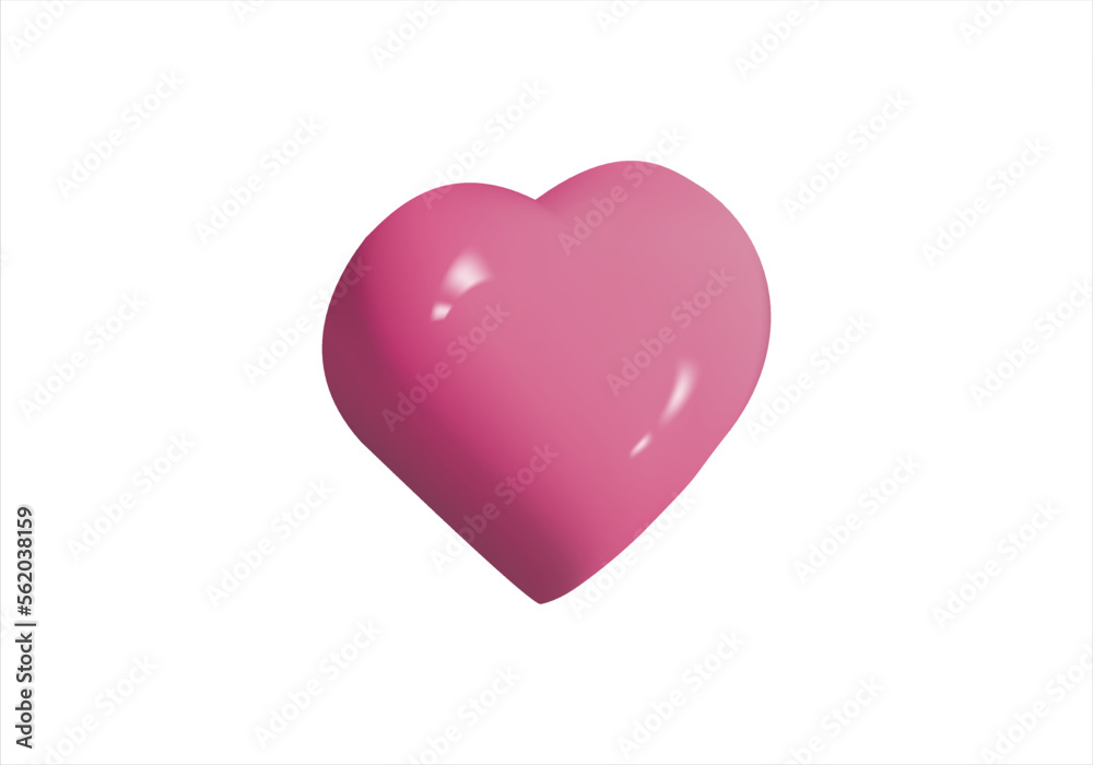 3d cartoon red heart shape toy. Suitable for Valentine's Day and Mother's Day decoration.