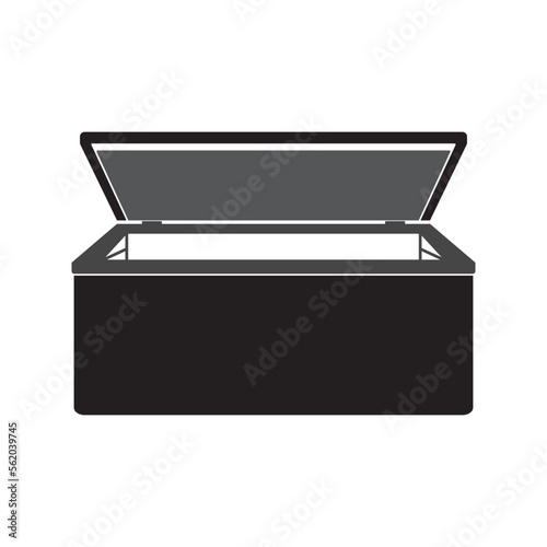 Refrigerator icon, logo isolated on white background