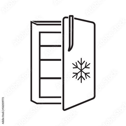 Refrigerator icon, logo isolated on white background