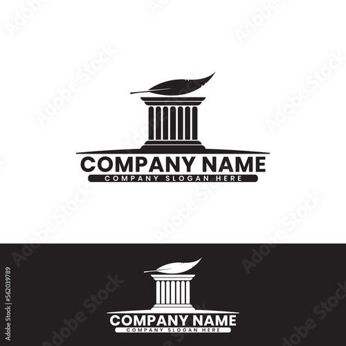 Attorney and court prosecutor logo, simple and bold suitable for company logo.