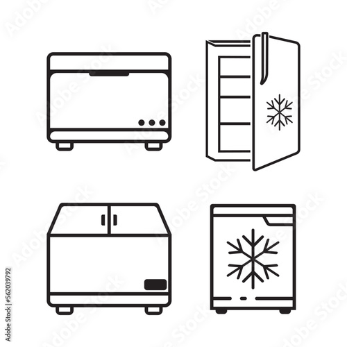 Refrigerator icon, logo isolated on white background