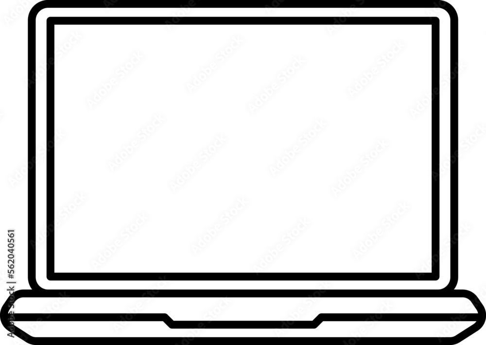 Laptop flat icon computer symbol vector illustration. Laptop flat icon computer symbol vector illustration.