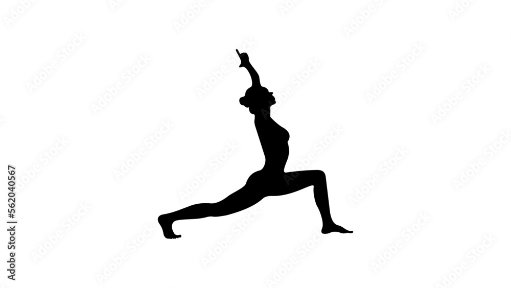 Crescent Lunge in Yoga silhouette