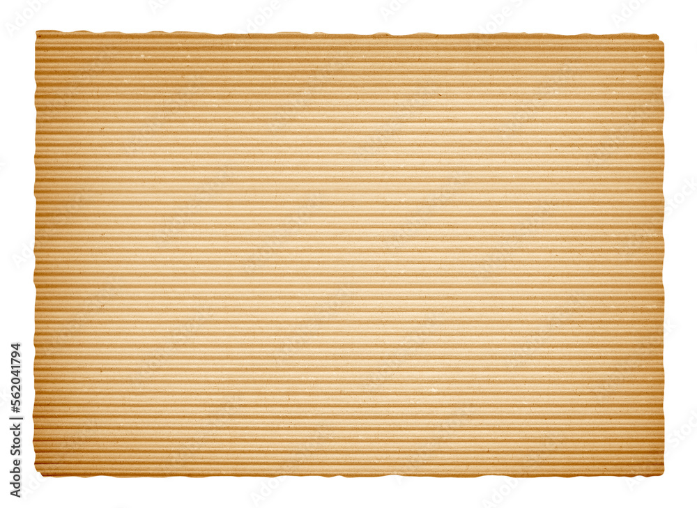 Old paper brown orBrown corrugated cardboard texture sheet isolated