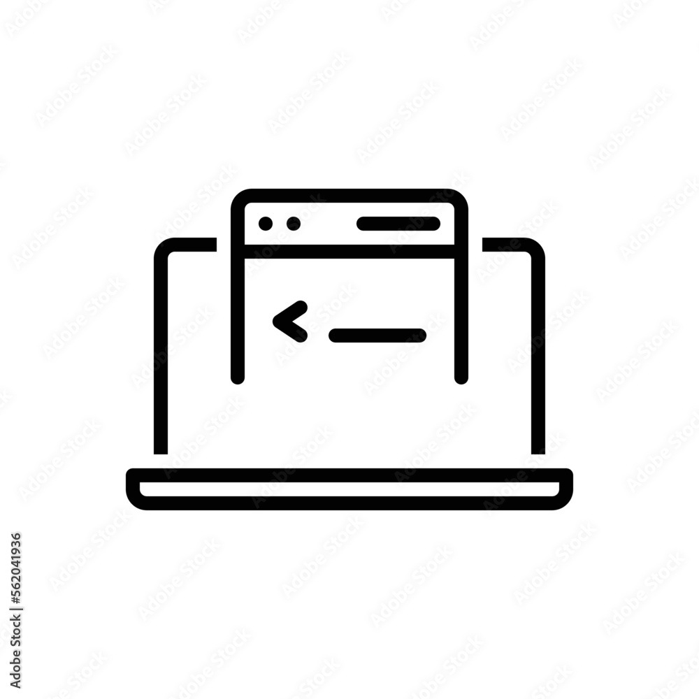 Black line icon for application Black line icon for application