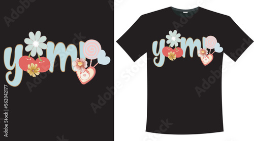 Yum lover valentine,s day t-shirt design