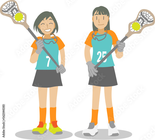 ラクロス部で活動する女子部員たち