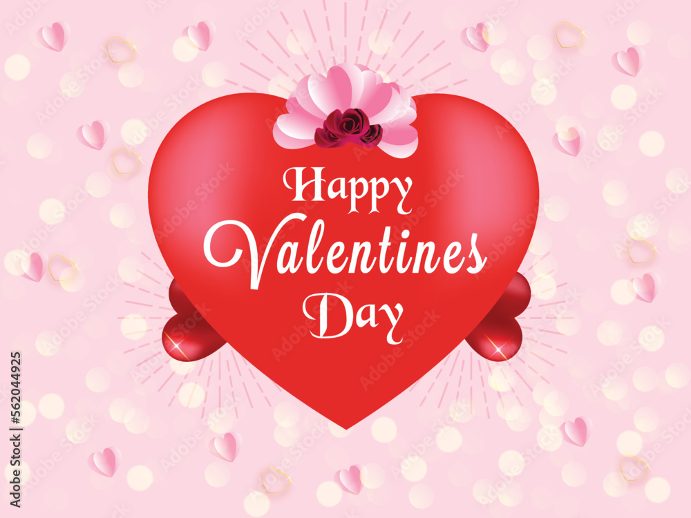 Beautiful happy valentines day festival and greeting background design 57