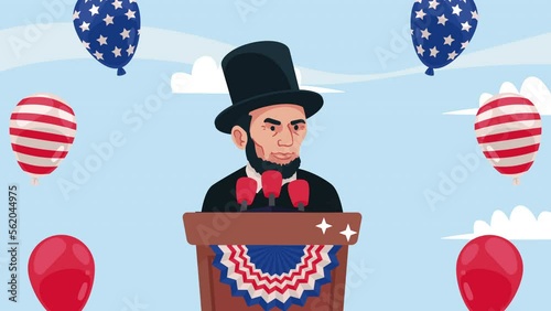 president abraham lincoln character animation