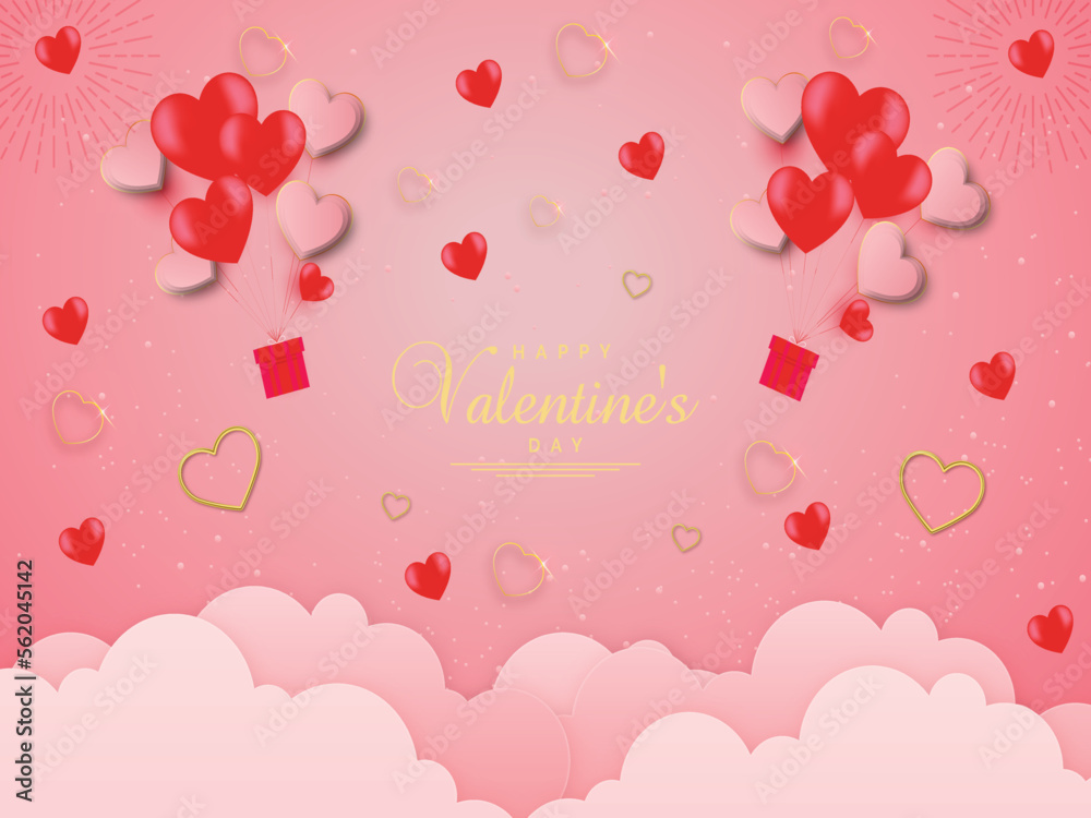 Elegant happy valentine's day greeting card Open gift box decorative background design 60 Elegant happy valentine's day greeting card Open gift box decorative background design 60