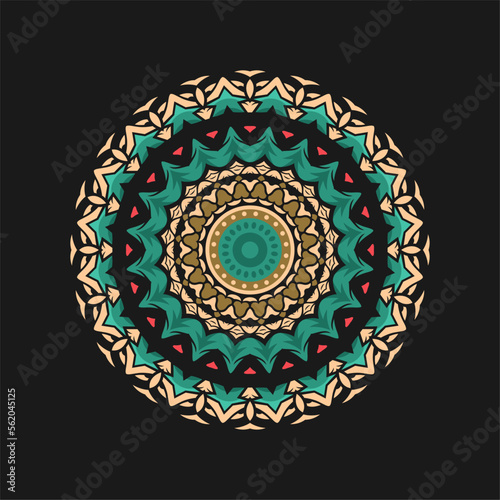 Modern mandala art vector design with a beautiful mix of colors, suitable for all advertising design needs, both for business card designs, banners, brochures and others. EPS format files