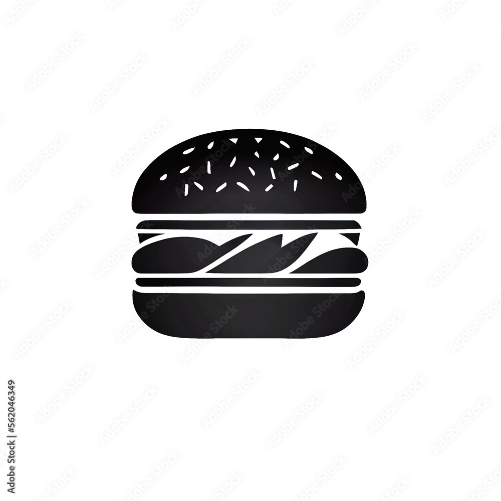 Logo icon of a hamburger. Logo icon of a hamburger.