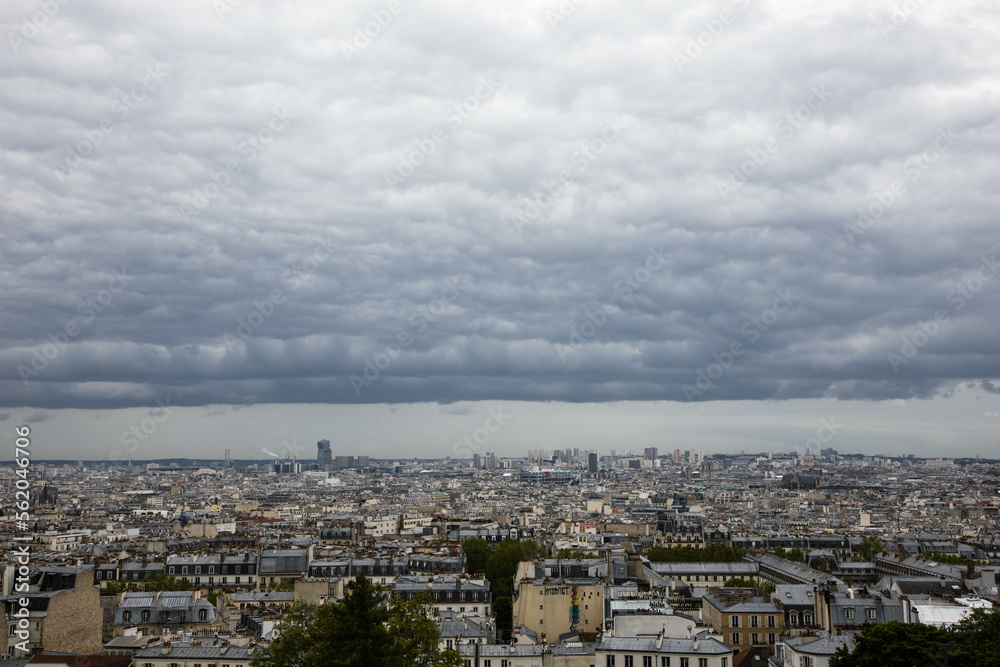 Panorama view of Paris from Montmartre 